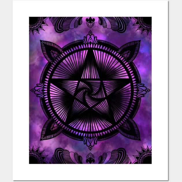 Pentacle Mandala Wall Art by Kcinnik